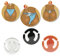 The inventions Emporium 3 accessoires pour transformer votre maillot de bain en stranga,Bikini,Tanga,Bikini brésilien,Maillot de bain pour femme, transparent et orange translucide, taille unique