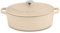 Cuisinart Chef's Classic Schmortopf aus emailliertem Gusseisen, oval, mit Deckel, Hellbraun, 7 Liter