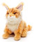 Uni-Toys - Maine-Coon-Katze, sitzend (braun) - 27 cm (Höhe) - Plüsch-Katze - Plüschtier, Kuscheltier