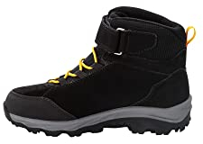 Jack Wolfskin Unisex Kinder Vojo Lt Texapore Mid K, Black / Burly Yellow Xt, 37 EU