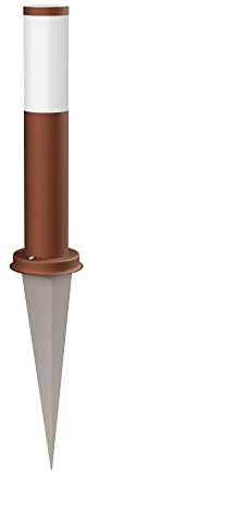 ledscom.de Wegelicht/Pollerleuchte/Gartenleuchte PORU mit Erdspieß für außen, IP44, 39cm, braun, 1 x E27 max. 60W
