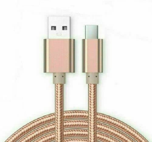 USB C Fast Charging Cable for Samsung Galaxy S8, S9, S10, S20 Plus, A51, A11, A22, Note 8 9 10, P10 P9 Mobile Cable (2 Meter, Rose Gold)