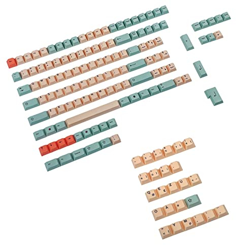 125 Key Hami Melon Dye-sub PBT Keycaps German Spain UK French ISO for MX Switches Keyboard 104 87 61 Filco YMD96 KBD75 FC980M ID80 (German ISO Kit)