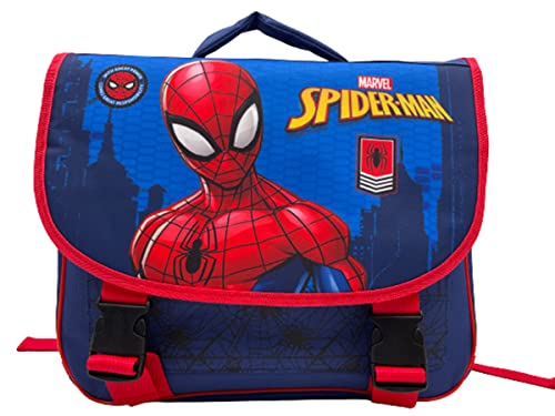 Disney Cartable Spiderman, Sac à Dos Garçon, Bleu, Taille Unique