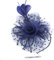 Malaxlx Navy Blau Fascinator Hut Blume Mesh Federn Haarschmuck Haar Clip Stirnband Tea Party Hochzeit Derby Cocktail Kopfbedeckung Headwear für Damen Mädchen