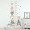 EXQUILEG Kinder Höhe Diagramm Wandtattoo Messlatte Kind Wald Tiere Wandaufkleber, Abnehmbar DIY Wandbild Wandsticker für Kinderziemmer Dekoration (Grau)