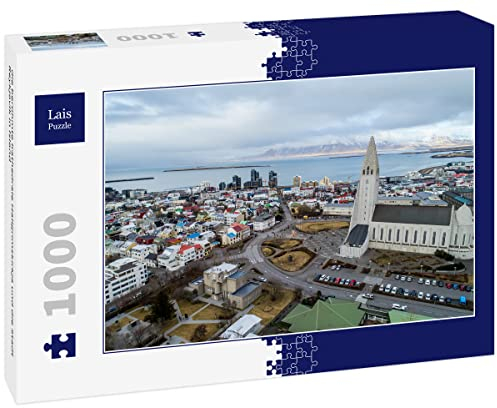 Lais Puzzle die berühmte Kathedrale Hallgrimskirkja und die Stadt Reykjavik in Island 1000 Teile