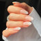 Oval Fake Nails Short, 24Pcs Nude Pink Gradient False Nails, Stiletto Press on Nails Pattern, Almond Stick on Nails, French Nail Tips with Nail Glue for Women Girls Nail Art Decorations