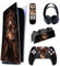 PlayVital Skin Kompatibel mit ps5 Konsole Digital Edition,Aufkleber Vinyl-Skin Schutzfolie Stickers für PS5 Konsole,Controller,Ladestation,Headset,Medienfernbedienung-Beschwörung der Flamme