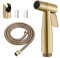 Hand Held Bidet Sprayer Kit, Stainless Steel Gold Spray Head mit Hose & Wall Holder Set, Bidet Sprayer Shower Toilet Attachment for Pet Bath, Personal Hygiene, Baby Cloth Diaper Cleaning