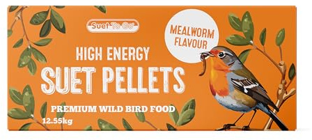 Suet To Go Mealworm Suet Pellets - 12.55kg Bulk Value Box - Premium Wild Bird Food