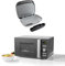 Salter COMBO-8842 Cosmos Digital Health Grill – Non-Stick Griddle, Drip Tray, Temperature Control, 800W 20L Microwave, 27cm Turntable, LED Display, Defrost, Auto-Cook, Grey, Aluminium