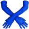 sodknow Lange Satin-Handschuhe, Kostüm für Damen, Ellenbogenlänge, 53,3 cm, lange Handschuhe, Oper, Halloween, Cosplay, 1920er Party, Tanzkleid, formell, Blau, 53 cm