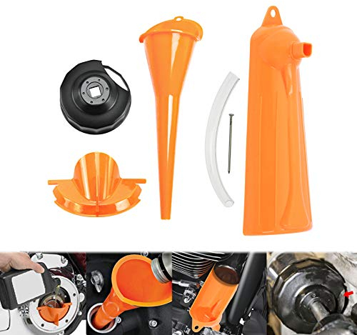 HCmotorku Entonnoir de remplissage d'huile de carter d'entonnoir de remplissage d'huile de boîtier primaire entonnoir de filtre à huile anti-goutte kit d'entonnoir adapté pour Harley