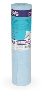Perfect Cover Perméable à la Vapeur - Feutre de Protection du Sol - Rouleau Non-Tissé Autocollant, Imperméable, Antidérapant - Idéal pour Escaliers, Peinture, Chantier et Rénovation, 0.65x25m