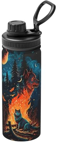 Hervidor de agua con aislamiento deportivo personalizado de 18 onzas, tazas de acero inoxidable personalizadas, botellas de agua de viaje, vasos de café, taza de regalo personalizado para familiares