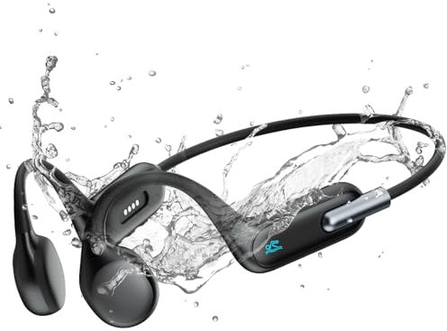 HIFI WALKER Casque Sport Bluetooth 5.3 à Conduction Osseuse – MP3 32GB Intégré, Étanche IPX8 Pour Running, Cyclisme et Fitness
