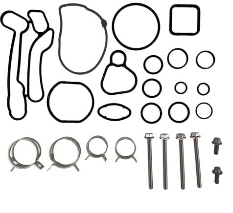 temproad Thermostat Bypass Pipe Bolt & Thermostat Housing Bolts & Gasket Seals & Intake With Exhaust Hose Clamp Compatible With For Opel Astra H J Insignia Zafira 1.6 1.8