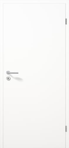 Hochwertige Zimmertür - Komplettpaket (Zarge + Griff) - Innentür - Walzlackoberfläche - Weiß RAL 9010 - Röhrenspan - Höhe 1985 mm (Weiß I Breite 610 mm I DIN Links, Wandstärke 180 mm (178-197 mm))