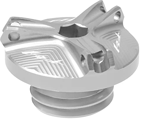 JINGYAOTONG Motorrad-Schraubkappe Für Yamaha FZ1/Fazer 2004-2020 FZ1 Fazer Motorrad Aluminium Motor Plug Cap Ölfilterabdeckung Zubehör 2024(Silber)