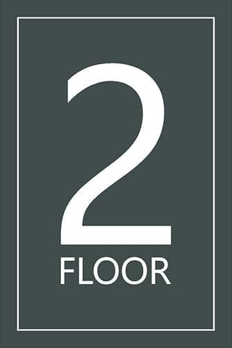 2nd floor, grey informational sign - Self adhesive sticker (300mm x 200mm)