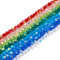 PandaHall - Cuentas redondas de cristal facetado de 4 mm, cuentas sueltas de cristal, cuentas pequeñas a granel para la amistad, pulseras, collares, aretes, joyería