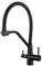 ZYCDP Grifos Cocina Fregadero 3 Vias Osmosis, Grifo Cocina Acero Inoxidable Doble Maneta Grifo Osmosis Fregadero Giratorio a 360° Doble Salida Negro