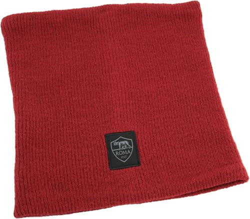 IMMA AS ROMA CREST LEATHER PATCH KNITTED WARM NECK - BURGUNDY