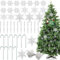 Ciondolo Per Albero Di Natale, Decorazione Fiocco Di Neve Di Natale, Decorazione Per Albero Di Natale In Acrilico Trasparente, Bastone Di Natale, Fiocco Di Neve, Ciondolo Di Ghiacciolo