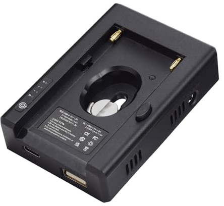 CITYORK NP-F Battery Adapter Plate Lite Compatible with Sony NP-F Battery, 16.8V/8.4V Output Port with LED Indicator(USB Cable Included)