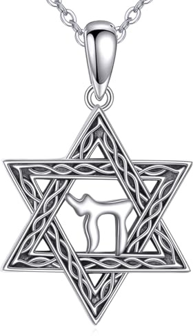 Vadmans David Stern Anhänger Halskette Sterling Silber Chai jüdischer Schmuck für Damen und Herren