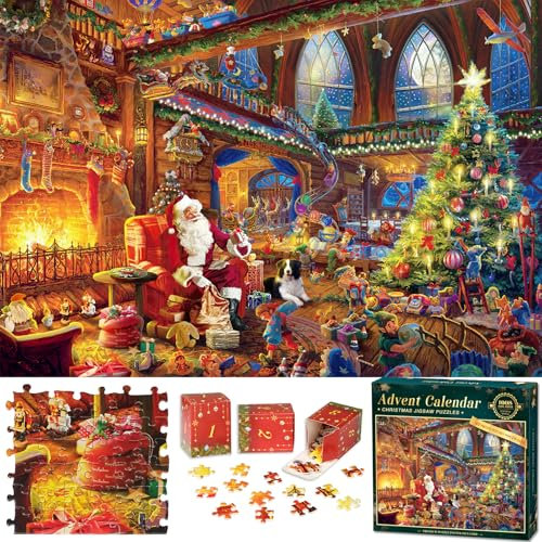 Jigsaw Advent Calendar 2024 Christmas Jigsaw Puzzles (Santa’s House)