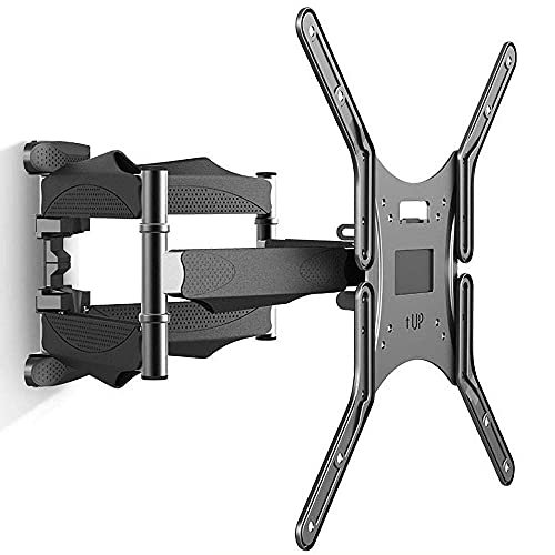 TV Mount,Sturdy Stainless Steel Universal TV Wall Bracket for Most 32-55 Inches TVs,TV Wall Bracket with Shelf up to 15KG Tilting Height Adjustable, Max 400x400mm