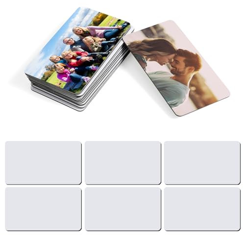 SRIZIAN 16 Stück Sublimation Blanko Kühlschrank Magnete, 5.1cmx8.9cm DIY Dekorative Magnete für Whiteboard, Büro, Kalender Küche Zuhause