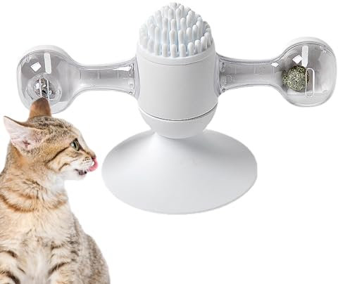 Jouet pour chat moulin à vent rotatif, jouet pour chat moulin à vent avec à chat - Spinner pour chats avec balle jouet rotative - Jouets interactifs drôles de ficelle de chat de boule moyenne de dents