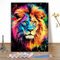 MEIYUDA Peinture par Numero Adulte Lion arc-en-ciel, Diy Peinture Acrylique pour Adultes Débutants Facile sur Toile Avec Peintures et Pinceaux Decoration Maison Cadeau 30x40cm(sans Cadre)