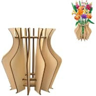 1 vaso in legno a forma di cuore per fiori LEGO