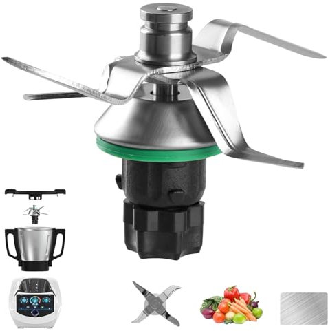 TechVizrs Couteau pour Thermomix TM5 TM6, Couteau en Acier Inoxydable de Rechange Compatible avec Thermomix TM5 TM6, Couteau de Rechange Lame de Mixeur Accessoires, Résistant à la Chaleur