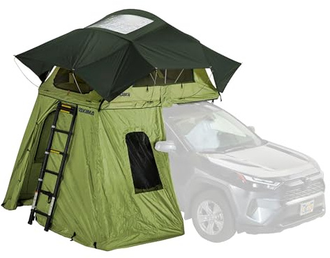 Yakima SkyRise SL Annex Wall Additional Room Enclosure for SkyRise SL Rooftop Camping Tents with Stakes, Windows, and Storage Duffel Bag, Green