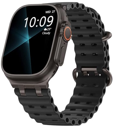 TiMOVO Ocean Band Kompatibel mit Watch Ultra 3/2/1 49 mm, Verbessertes Metall Verbindungsstück Atmungsaktives Sport Uhrenarmband für Männer und Frauen