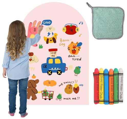 Magnettafel für Kinder, Selbstklebendes Magnetisches Zeichenboard, Gebogenes Magnetic Board mit Malstiften, Abwischbares Wischtuch & Aufbewahrungsbox, Magnetisches Zeichenbrett für Jungen & Mädchen