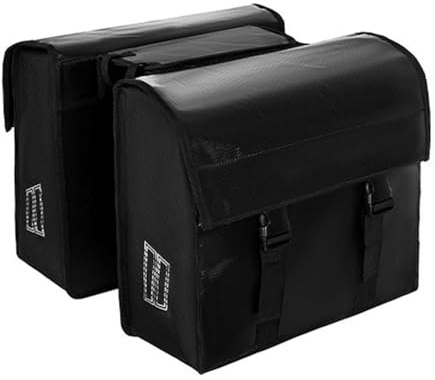 doorslay Fahrradtaschen für Gepäckträger 2 ER Set 45L Fahrradtasche Doppeltasche Wasserdicht Gepäckträgertaschen mit Reflektoren, Doppelpacktasche Fahrrad Tasche für Mountainbike Rennrad (Schwarz)