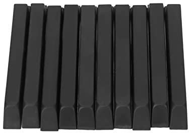10 Stück schwarze Klaviertasten aus ABS, 10 cm, matt, Ersatztasten für Klavier