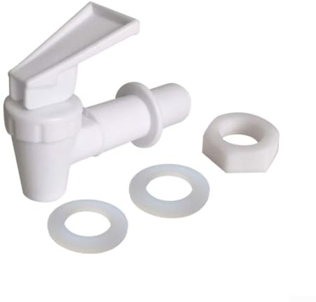 Rubinetto erogatore d'acqua con maniglia a leva per versare fluidi liquidi refrigerati dai comuni contenitori (bianco)