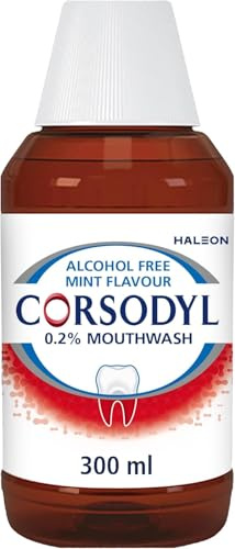 Corsodyl Mint Mouthwash, Gum Disease Treatment, Alcohol Free, 300 ml | Chlorhexidine mouthwash for gingivitis, bleeding gums, mouth ulcers, oral hygiene, alcohol free, mint flavour