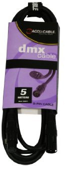 Accu Cable 5m 5 Pin DMX Cable - Black