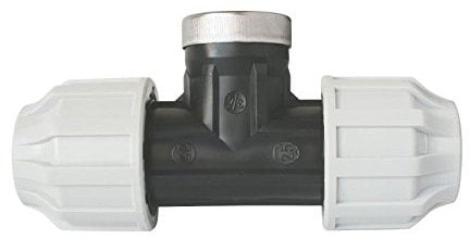 SOMATHERM FOR YOU, Raccord Té Femelle 11/4 pour tube PE Ø40 mm - Polypropylène haute résistance - Installation rapide - Normé ACS - Pression 16 bars - Température max 80°C - Étanchéité fiable