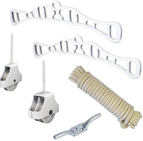 Creel Clothes Airer Dryer Rack End Laundry Ceiling Drier White Cast Iron Set Up Kit