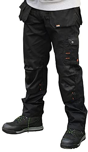 Scruffs Mens Worker Plus Trousers, Black, 30W Long EU