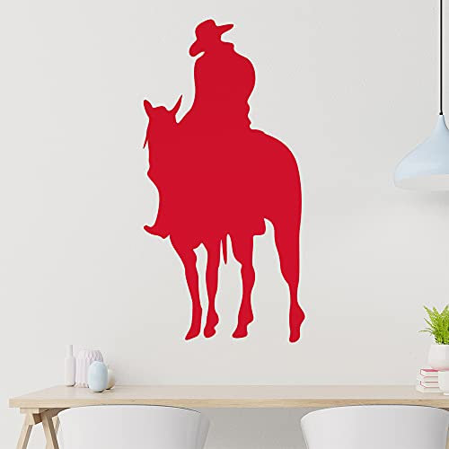 Cowboy Wandtattoo in 6 Größen - Wandaufkleber Wall Sticker - Dekoration, Küche, Wohnzimmer, Schlafzimmer, Badezimmer